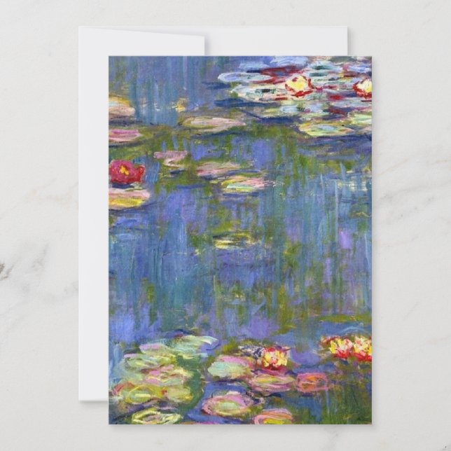 Claude Monet Water Lilies 1916 Restored Invitation (Front)