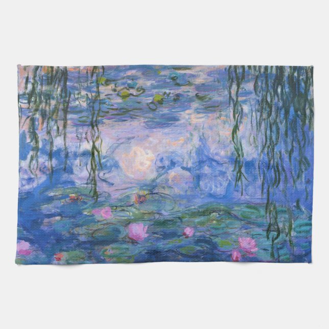 Claude Monet - Water Lilies, 1916 Tea Towel (Horizontal)
