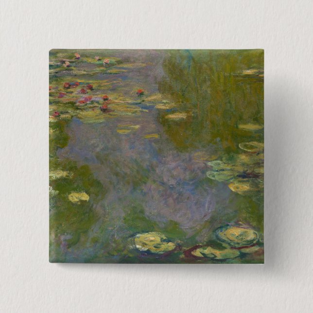 Claude Monet | Water Lilies, 1919 15 Cm Square Badge (Front)