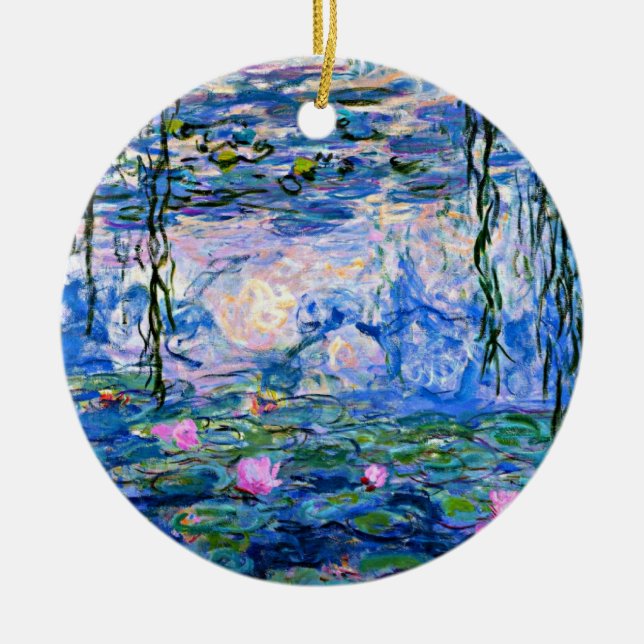 Claude Monet - Water Lilies, 1919, Ceramic Tree Decoration (Front)