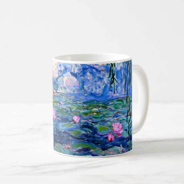 Claude Monet - Water Lilies, 1919, famous painting Coffee Mug (Front Right)