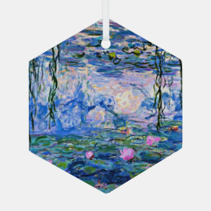 Claude Monet - Water Lilies, 1919, Glass Tree Decoration