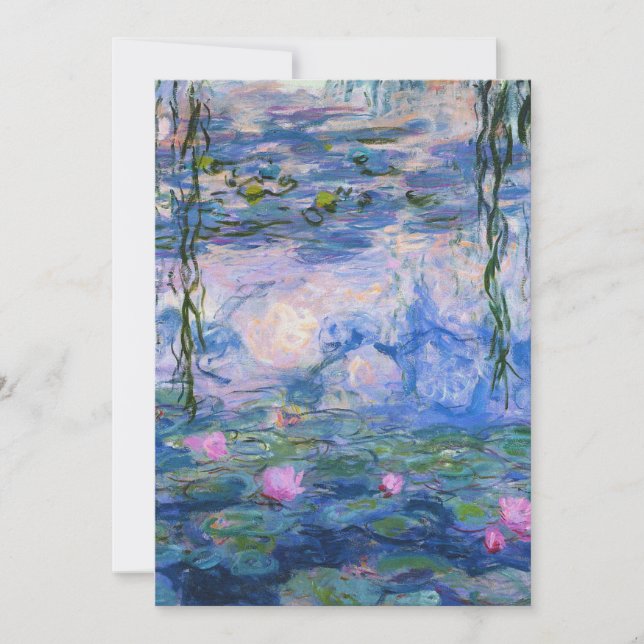 Claude Monet - Water Lilies 1919 Invitation (Front)