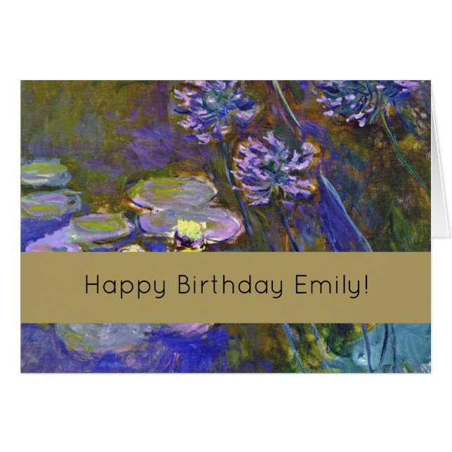 Claude Monet Water Lilies Agapanthus (Front Horizontal)