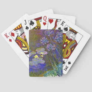 Claude Monet Water Lilies Agapanthus Vintage Art Playing Cards