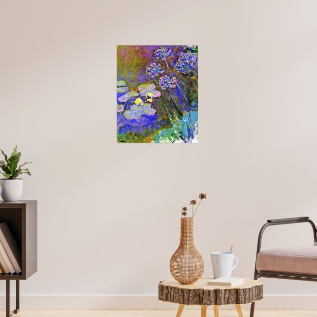 Claude Monet - Water Lilies and Agapanthus, Poster (Living Room 3)