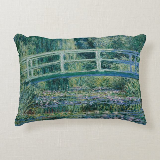 Claude Monet - Water Lilies and Japanese Bridge Decorative Cushion (Front)