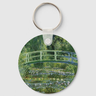 Claude Monet Water Lilies and Japanese Bridge Key Ring