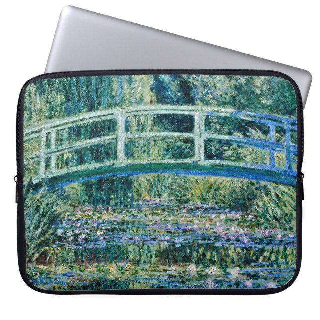 Claude Monet - Water Lilies And Japanese Bridge Laptop Sleeve (Front)