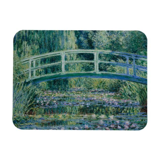 Claude Monet - Water Lilies and Japanese Bridge Magnet (Horizontal)