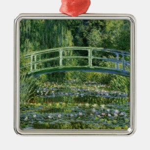 Claude Monet Water Lilies and Japanese Bridge Metal Tree Decoration