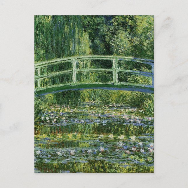 Claude Monet Water Lilies and Japanese Bridge Postcard (Front)