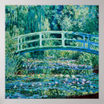 Claude Monet - Water Lilies And Japanese Bridge Poster<br><div class="desc">Claude Monet - Water Lilies And Japanese Bridge (1899)</div>