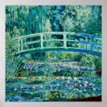 Claude Monet - Water Lilies And Japanese Bridge Poster<br><div class="desc">Claude Monet - Water Lilies And Japanese Bridge (1899)</div>