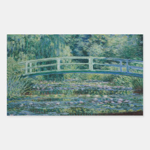 Claude Monet - Water Lilies and Japanese Bridge Rectangular Sticker