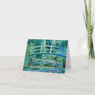 Claude Monet - Water Lilies And Japanese Bridge Thank You Card