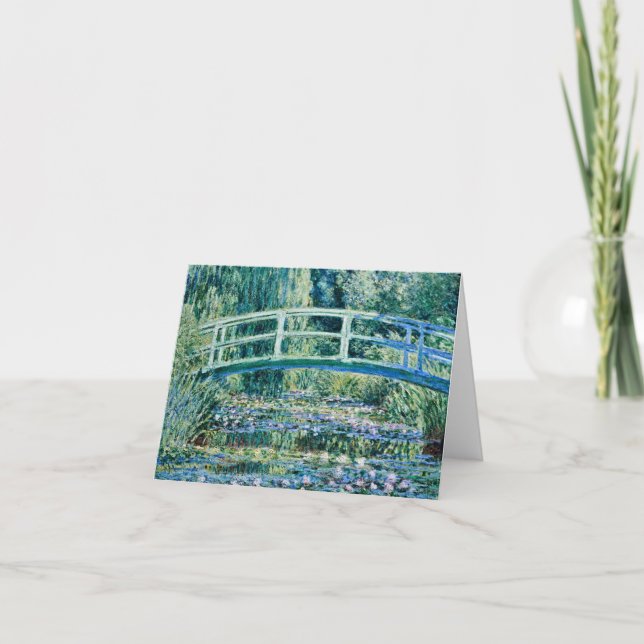 Claude Monet - Water Lilies And Japanese Bridge Thank You Card (Front)