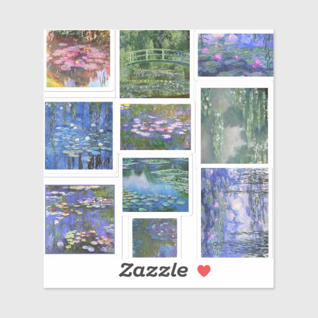 Claude Monet Water Lilies Art Paintings (Sheet)
