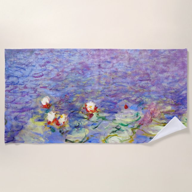 Claude Monet - Water Lilies Beach Towel (Front)