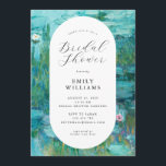 Claude Monet Water Lilies Bridal Shower Invitation<br><div class="desc">Elegant modern bridal shower invitation featuring Claude Monet Water Lilies painting.</div>