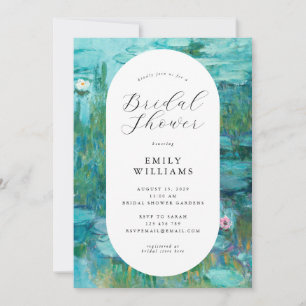 Claude Monet Water Lilies Bridal Shower Invitation