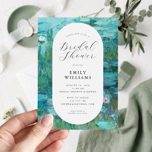 Claude Monet Water Lilies Bridal Shower Invitation