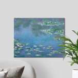 Claude Monet Water Lilies Canvas Print<br><div class="desc">Water Lilies fine art painting of botanical nature landscape by Claude Monet</div>