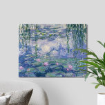 Claude Monet Water Lilies Canvas Print<br><div class="desc">Poster of Water Lilies fine art painting of botanical nature landscape by Claude Monet</div>