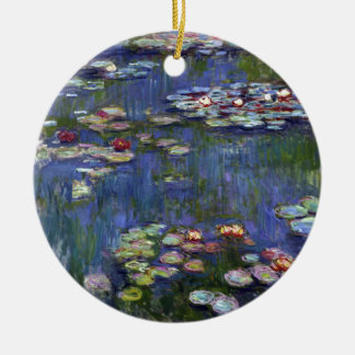 Claude Monet Water Lilies Ceramic Tree Decoration