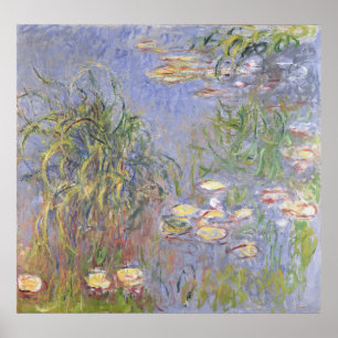 Claude Monet Water-Lilies, Cluster of Grass Poster