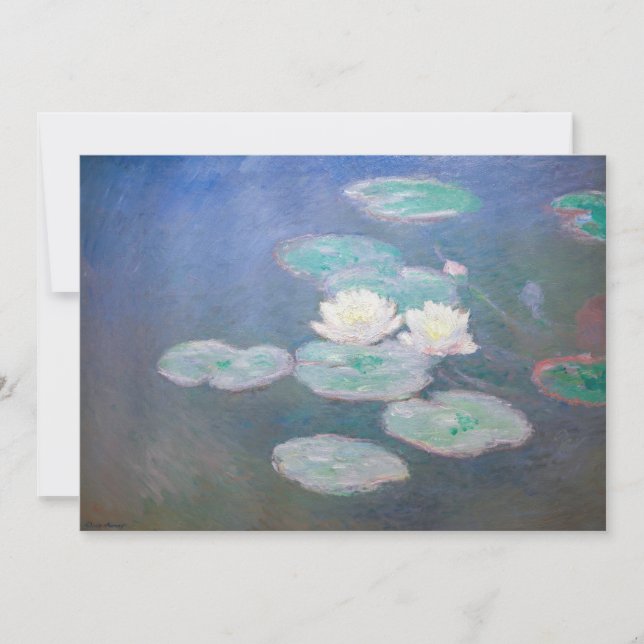 Claude Monet - Water Lilies, Evening Effect Invitation (Front)
