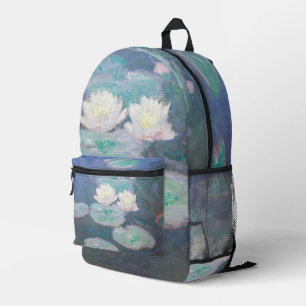 Claude Monet - Water Lilies, Evening Effect Printed Backpack