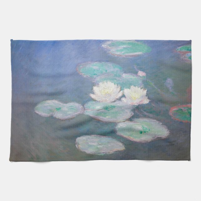 Claude Monet - Water Lilies, Evening Effect Tea Towel (Horizontal)
