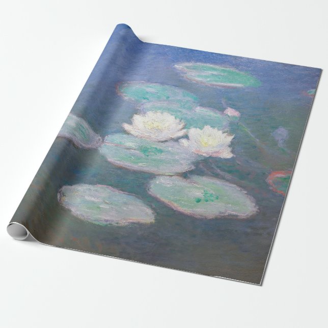 Claude Monet - Water Lilies, Evening Effect Wrapping Paper (Unrolled)