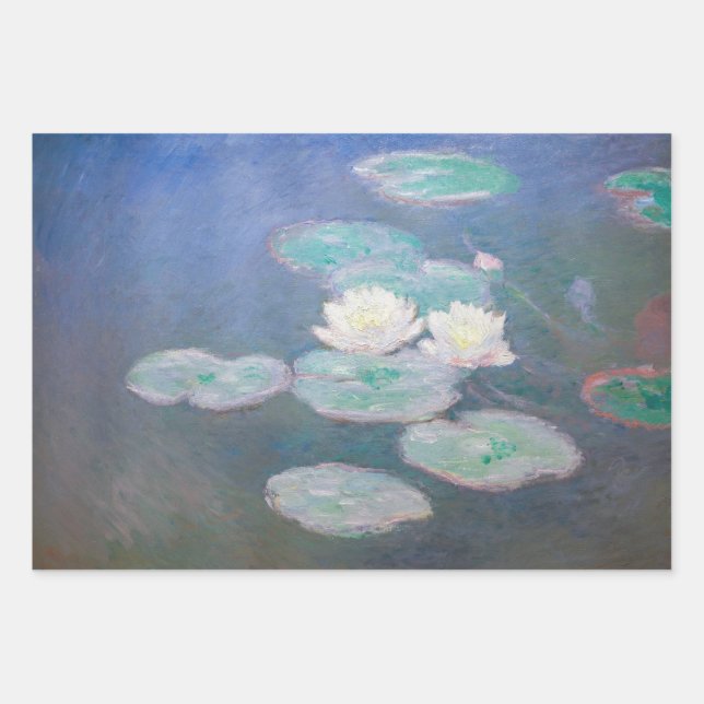Claude Monet - Water Lilies, Evening Effect Wrapping Paper Sheet (Front)