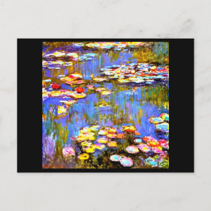 Claude Monet Water Lilies, Fine Art, Postcard