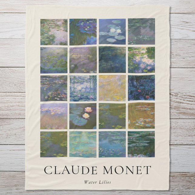 Claude Monet Water Lilies Fleece Blanket (Creator Uploaded)