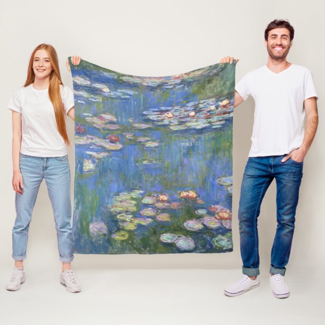 Claude Monet // Water Lilies Fleece Blanket (In Situ)