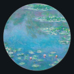 Claude Monet. Water Lilies. French impressionism Classic Round Sticker<br><div class="desc">Claude Monet "Water Lilies" sticker.</div>