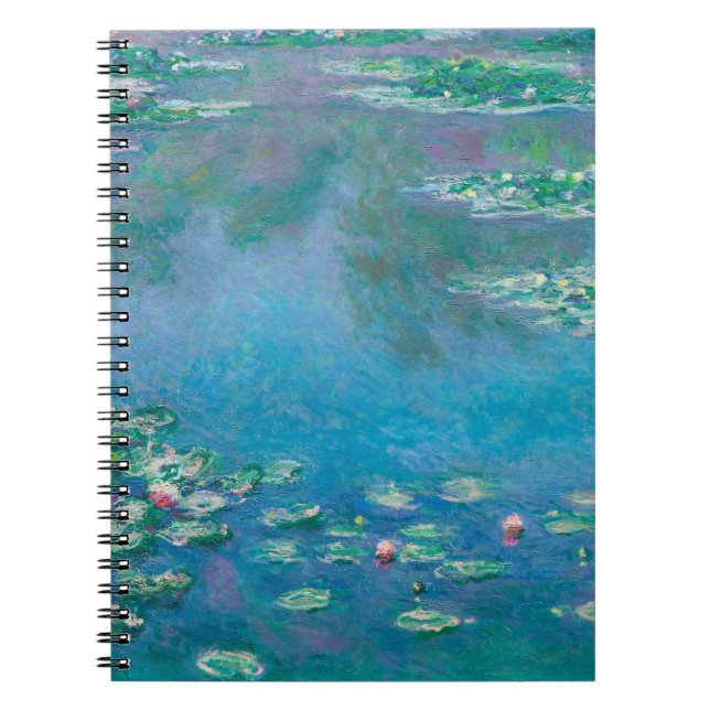 Claude Monet. Water Lilies. French impressionism Notebook (Front)