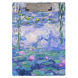 Claude Monet Water Lilies French Impressionist Art Clipboard
