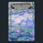 Claude Monet Water Lilies French Impressionist Art Mini Clipboard<br><div class="desc">Claude Monet Water Lilies French Impressionist Art
Water Lilies (or Nympheas ) is a series of approximately 250 oil paintings by French Impressionist Claude Monet. The paintings depict Monet's flower garden at Giverny.</div>