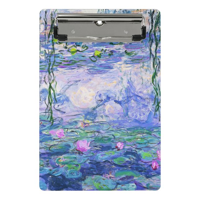 Claude Monet Water Lilies French Impressionist Art Mini Clipboard (Front)
