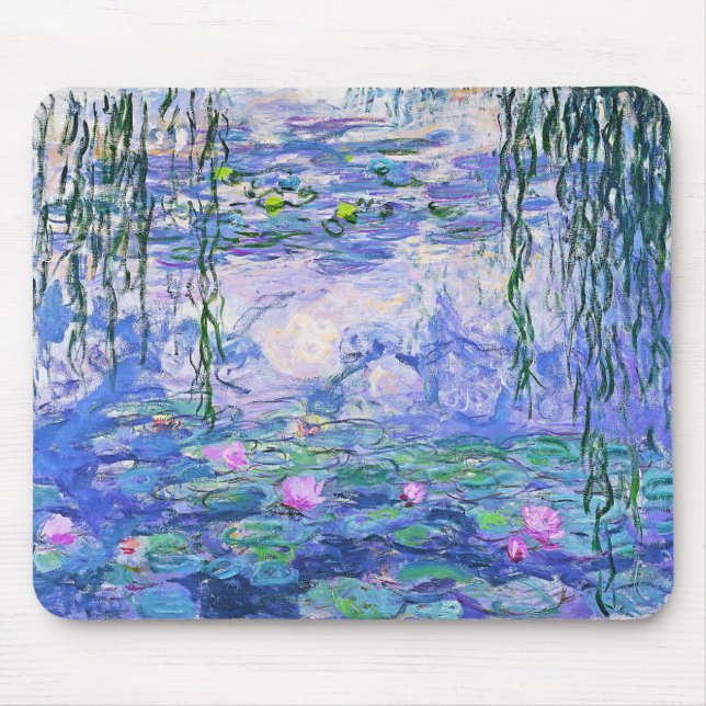 Claude Monet Water Lilies French Impressionist Art Mouse Mat (Front)