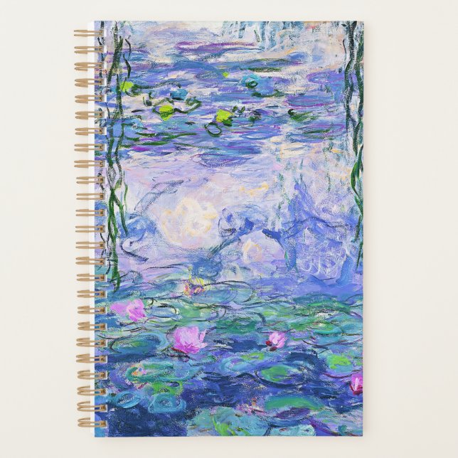 Claude Monet Water Lilies French Impressionist Art Planner (Front)