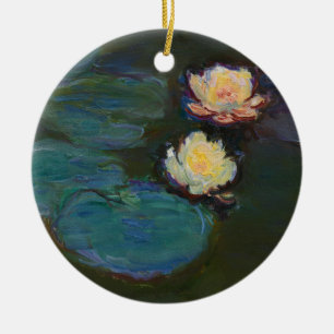 Claude Monet Water Lilies Impressionist Oil Art Ceramic Tree Decoration