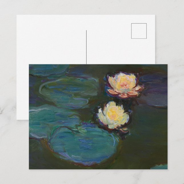 Claude Monet Water Lilies Impressionist Oil Art Postcard (Front/Back)