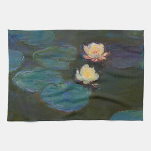 Claude Monet Water Lilies Impressionist Oil Art Tea Towel