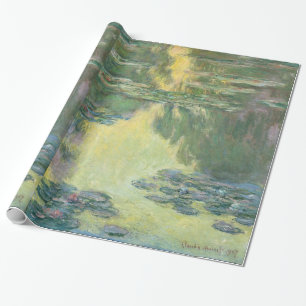 Claude Monet Water Lilies Impressionist Painting Wrapping Paper