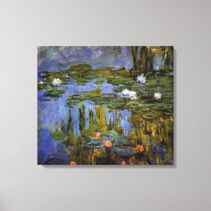 Claude Monet - Water lilies in pond Canvas Print